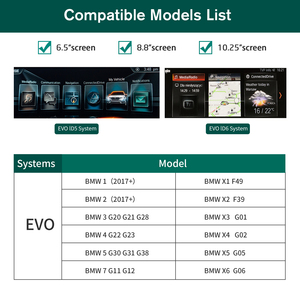 Autoabc không dây Apple Carplay đa phương tiện giao diện Video <span class=keywords><strong>Android</strong></span> tự động cho BMW EVO id5/id6 F40 G20 G30 X1 X2 cảm ứng điều khiển - Product Image 2
