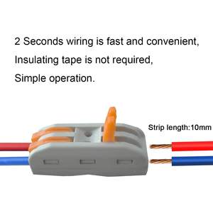 Hızlı bağlantı 2 iletken kompakt ekleme terminali 32 Amp 250 Vac kablo kablolama için 24-14 AWG hızlı bırakma tel konnektörleri - Product Image 5