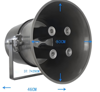 Haut-parleur à cornet 400W, étanche IP66, système de sonorisation 100V, haut-parleur résistant aux intempéries, megaphone extérieur pour alarme et situations d'urgence