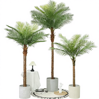 Palmier Artificiel Réaliste 2-5m, Résistant aux UV (PE/Fibre de Verre), pour Décoration Commerciale Intérieure/Extérieure Jardin/Hôtel/Centre Commercial, Vente en Gros
