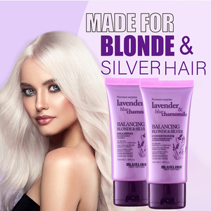 Shampooing pour <span class=keywords><strong>cheveux</strong></span> argentés à la lavande Luxliss, anti-jaunissement, soin des <span class=keywords><strong>cheveux</strong></span> blonds, élimine les tons jaunes, tailles de voyage, shampooing et revitalisant <span class=keywords><strong>violet</strong></span> - Product Image 1