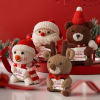 Neues Design Häkel-Weihnachtsdekoration Handgefertigte Gestrickte Weihnachtsmann-, Schneemann- und Rentier-Figuren Weihnachtsparty-Zubehör Festtagsgeschenk