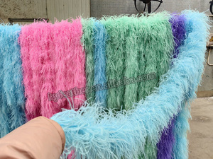 HS งูเหลือมขนนกกระจอกเทศสีแดง1ply เป็นมิตรกับสิ่งแวดล้อมขายดีสำหรับงานแต่งงานจบการศึกษาตกแต่งวันวาเลนไทน์สีดำสีรุ้งสีชมพู - Product Image 4