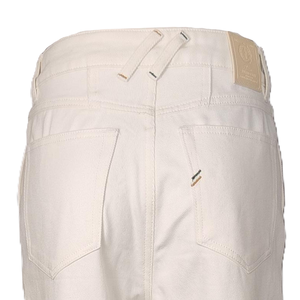 Jeans <span class=keywords><strong>Bianchi</strong></span> a <span class=keywords><strong>Vita</strong></span> <span class=keywords><strong>Alta</strong></span> e Gamba Dritta per Donna, 100% Denim di Cotone, <span class=keywords><strong>Pantaloni</strong></span> Ecologici Traspiranti con Lavaggio Regolare - Product Image 6