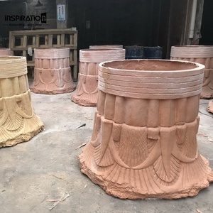 Colonne GRC de style romain standard avec chapiteau et base, structure stable pour la décoration des halls commerciaux, des immeubles de bureaux et des espaces publics - Product Image 1
