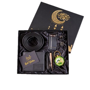 Mondfest Weihnachten Geschenk für Freund Ehemann Vatertag Uhr mit Armband Rosenkranz aus Eisen und Naturstein - Product Image 4