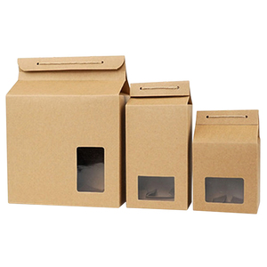 Boîte cadeau pour emballage de thé, boîte en <span class=keywords><strong>papier</strong></span> pliable universelle <span class=keywords><strong>vide</strong></span>, <span class=keywords><strong>papier</strong></span> kraft avec fenêtre, emballage simple pour aliments et boissons avec corde en chanvre - Product Image 3
