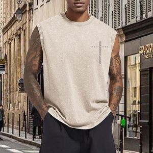 FOXA Tank <b>Top</b> Men Vintage Bible Verse <b>Cross</b> Graphic Sleeveless Muscle Shirt Breathable Cotton Workout <b>Top</b> - Product Image 2