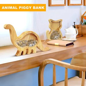 Alcancía <span class=keywords><strong>de</strong></span> madera con forma <span class=keywords><strong>de</strong></span> Animal personalizada para niños, <span class=keywords><strong>ahorro</strong></span> <span class=keywords><strong>de</strong></span> dinero, regalos <span class=keywords><strong>de</strong></span> cumpleaños y Navidad, decoración <span class=keywords><strong>de</strong></span> adorno para el hogar - Product Image 4