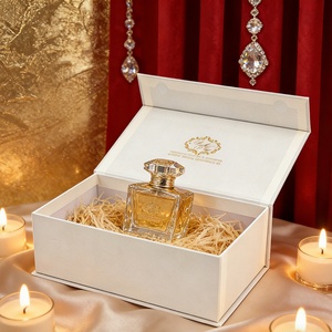 Luxury Perfume Gift <b>Box</b> <b>White</b> Book-shaped <b>Box</b> Rigid Paper <b>Box</b> square Paper <b>Box</b> Exquisite Texture for High-end Perfume Packaging. - Product Image 1