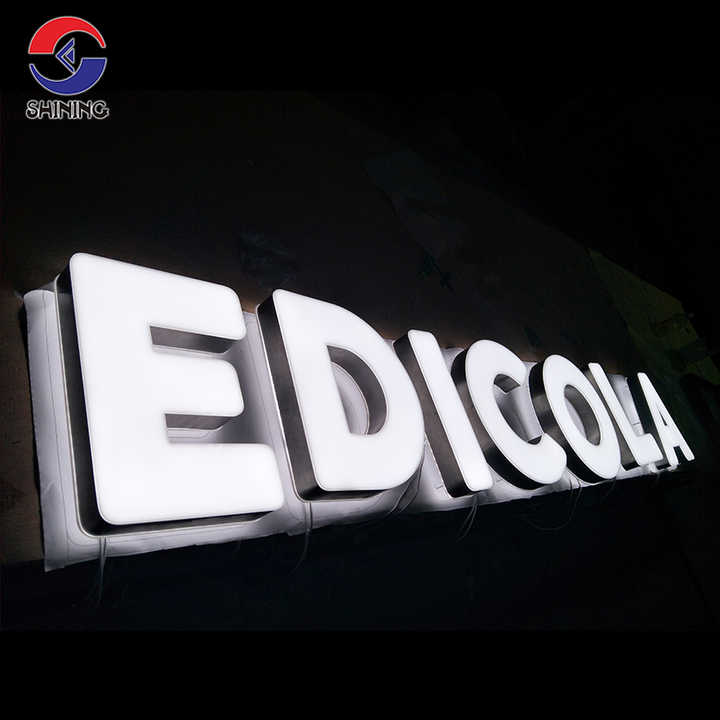 3D Embossing Outdoor Signboard Logo Signage Stainless Steel