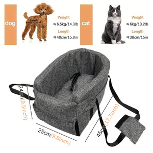 AMZ Offre Spéciale Chats Chiens <span class=keywords><strong>Siège</strong></span> de voiture à commande centrale Oxford Ovale <span class=keywords><strong>pour</strong></span> petits chiens avec poches de rangement - Product Image 6