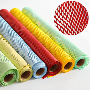 Light Yellow Honeycomb <b>Paper</b> Recyclable Biodegradable Kraft <b>Paper</b> for Bouquet Wrapping-Thickened Grid <b>Pattern</b> Gift Packaging - Product Image 3