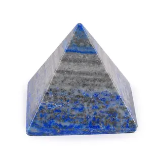 Lapislazzuli pietre curative cristalli piramidali di energia alla rinfusa pietra intaglio decorazione