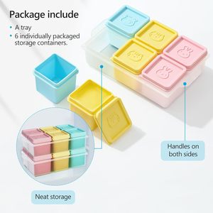 Moules individuels en silicone avec couvercles pour la congélation de cubes de soupe et de grands glaçons pour le stockage alimentaire - Product Image 2