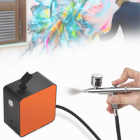 Aérographe Électrique Portable Coloré à Faible Bruit, Kit Aérographe à Pression Réglable pour Nail Art et Toilettage d'Animaux 25 PSI
