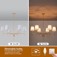Lustre suspendu moderne minimaliste en fer à hauteur réglable avec abat-jour en tissu LED blanc chaud pour salons