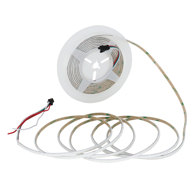3mm Ultra-Thin WS2812B Addressable COB LED Strip 5V RGB Individual Pixel Control 240LEDs/m High Bright USB Powered Light Tape