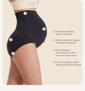 Ventes en gros de culottes de maternité confortables toute la journée, sans couture, taille haute, soutien de <span class=keywords><strong>grossesse</strong></span>, sous-vêtements pour femmes - Product Image 5