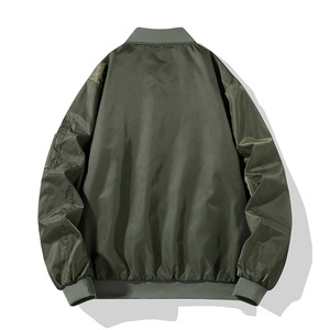 Chaqueta de vuelo clásica MA-1 para hombre, chaqueta cortavientos impermeable, chaqueta bomber, abrigo de piloto de estilo militar táctico, informal, para otoño - Product Image 5