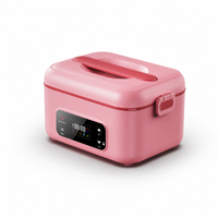 Boîte à lunch électrique sans fil rechargeable, chauffe-plat sans fil alimenté par batterie USB pour voiture, auto-chauffante pour cyclistes et pédaliers de tourisme