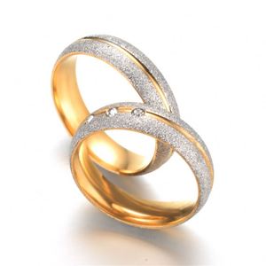 แหวนแต่งงานสำหรับผู้หญิงและผู้ชายเอเอทีเอ ซิร์คอนแฟชั่นเรียบง่ายสีโรสโกลด์เครื่องประดับหมั้นแหวนคู่ของขวัญคนรักขายส่ง - Product Image 2