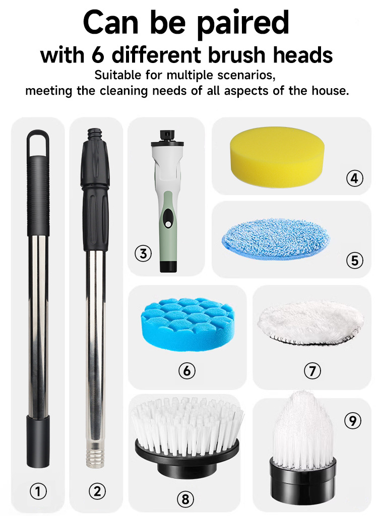 หัวแปรง 6 ชิ้น สีเขียว