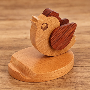 Soporte para Teléfono de Madera Hecho a Mano, Base Antideslizante, Estilo Europeo, Decoración para el Hogar, Organizador de Escritorio, Madera de Haya, Logotipo Personalizado - Product Image 1