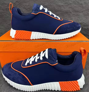 Sneaker Casual di Design in Pelle Scamosciata per <span class=keywords><strong>Uomo</strong></span> e Donna con Rete Traspirante, Scarpa da Ginnastica Piatta con Suola in Gomma Antiscivolo Effetto Bounce per Camminata e Corsa - Product Image 6