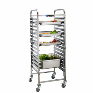 Heavybao 15-Tier Stainless Steel Baking Rack Trolley 1/1 GN Food <strong>Pan</strong> <strong>Holder</strong> for Hotels and Restaurants - Product Image 3