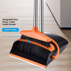 Ensemble balai et pelle ménager, balai et pelle anti-vent avec long manche pour le nettoyage domestique - Product Image 4