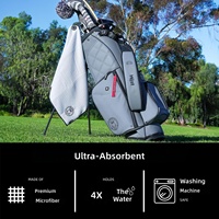 Handuk Golf Magnetik Caddie Microfiber Waffle Weave Ultra Serap dan Sejuk 18 x 40 untuk Tas Golf, Troli, dan Klub Golf