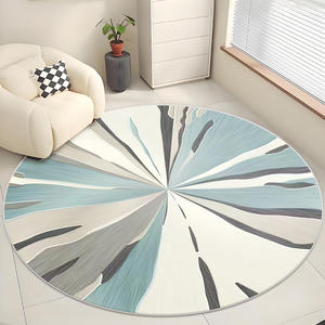 Tapis géométrique rond de luxe imitation cachemire, tapis décoratif pour salon et chambre - Product Image 3