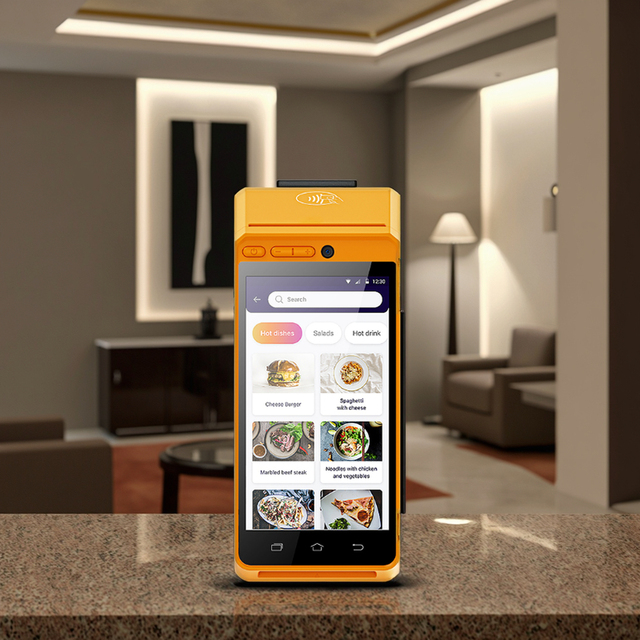 PH-600 Portable Android POS Terminal Compact with Touch Display Barcode Scanner and Thermal Receipt Printer Bluetooth & USB
