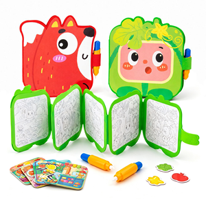 Livres <span class=keywords><strong>de</strong></span> peinture à l'eau réutilisables, livres <span class=keywords><strong>de</strong></span> peinture à l'eau magiques avec stylo, jouet éducatif <span class=keywords><strong>de</strong></span> <span class=keywords><strong>dessin</strong></span> sans désordre <span class=keywords><strong>pour</strong></span> enfants et tout-petits - Product Image 1