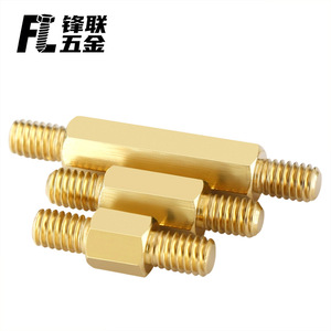 เสาทองแดงหกเหลี่ยม Fenglian แบบเกลียวสองด้านพร้อมฐานทองเหลืองสำหรับแผงวงจร - Product Image 2