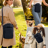 Sac banane à clip métallique pour la promenade des animaux, pochette pour clicker d'entraînement canin, sacs à friandises pour chiens