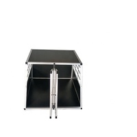 La cage pour chien en aluminium avec double porte est pratique à transporter