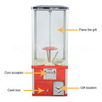 Machine de jeu de balle d'arcade électrique pour enfants à pièces Gacha Gachapons casier de prix LED Capsule jouet distributeur automatique