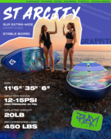 Planche de paddle gonflable ultra stable 11'6"x35"x6'' pour SUP et surf, prix de gros usine