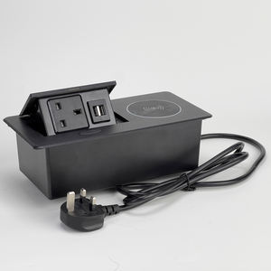 Enchufe <span class=keywords><strong>de</strong></span> Corriente <span class=keywords><strong>con</strong></span> Enchufe del Reino Unido, Montado Empotrado en Muebles <span class=keywords><strong>de</strong></span> Oficina, Escritorio, Mesa, Caja <span class=keywords><strong>de</strong></span> Enchufe <span class=keywords><strong>con</strong></span> Cargador Inalámbrico Emergente para Oficina y Hotel - Product Image 2