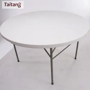 Outdoor Wedding Party Tables Lightweight Round Plastic Folding Table Portable