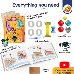ชุดของเล่น STEM ประกอบเอง แผ่นเกมไม้ DIY ของเล่นเสริมการเรียนรู้วิทยาศาสตร์ ของเล่นเสริมพัฒนาการสำหรับเด็กและผู้ใหญ่ ลูกแก้วประกอบมือ - Product Image 3