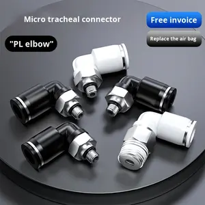 Mini manguera de aire neumática, conector rápido, codo de rosca <span class=keywords><strong>PL</strong></span>, inserto de rosca M3/M5/M6, tubo de 3/4/5/6mm - Product Image 5