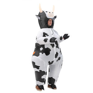 Costume de mascotte de fête déguisement d'Halloween drôle belle adulte carnaval Cosplay costume d'explosion Costume de <span class=keywords><strong>vache</strong></span> <span class=keywords><strong>gonflable</strong></span> en polyester - Product Image 2