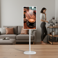 YSYUN Tragbarer Smart Android 11 TV-Monitor 32 Zoll FHD IPS LCD Multi-Touch-Display Standfuß Akku Kabellos Spiegelung 8GB RAM 128GB