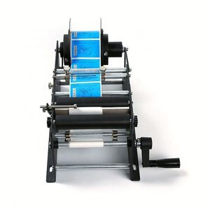 Manual Labeling Machine for Pet Jar Water Bottle Wine Glass Applicator Sticker for Beverage Labelling New <b>Bench</b> Top Design - Product Image 1