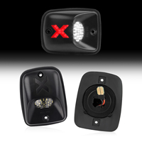 Feux de plaque d'immatriculation LED de style X avec lentille fumée pour Toyota Tacoma 1995-2004 Pickup Truck, LED blanc et rouge, 00228-34938, 2 pièces