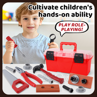 Zhorya - Jouet d'imitation d'outils de réparation - Mini perceuse électrique et ensemble de vis - Jouet de jeu d'imitation - Boîte à outils de mécanicien pour enfants