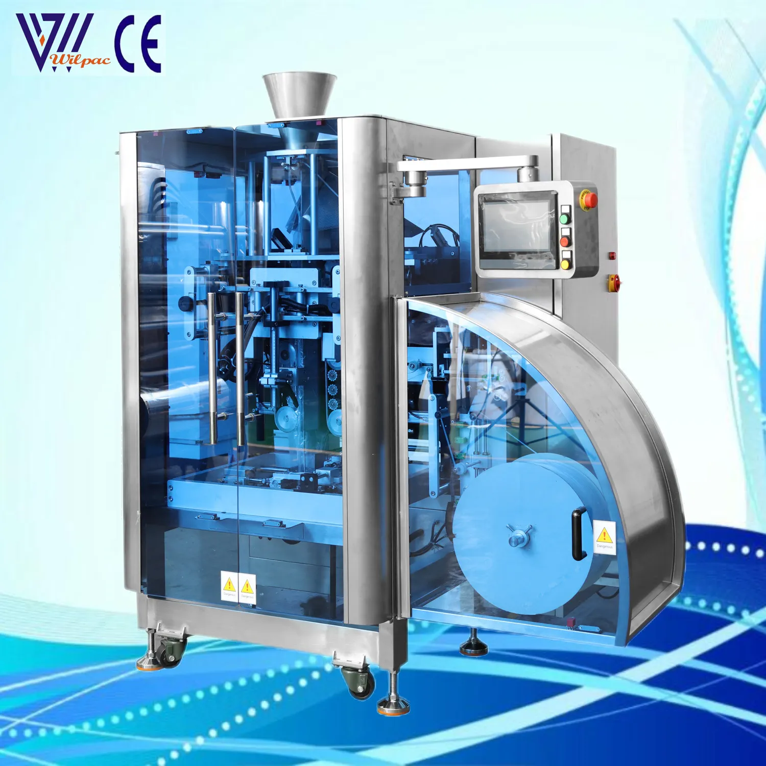 Zip-lock vffs automatic food powder standup pouch sealing packaging filling stand up zipper premade bag doypack packing machine